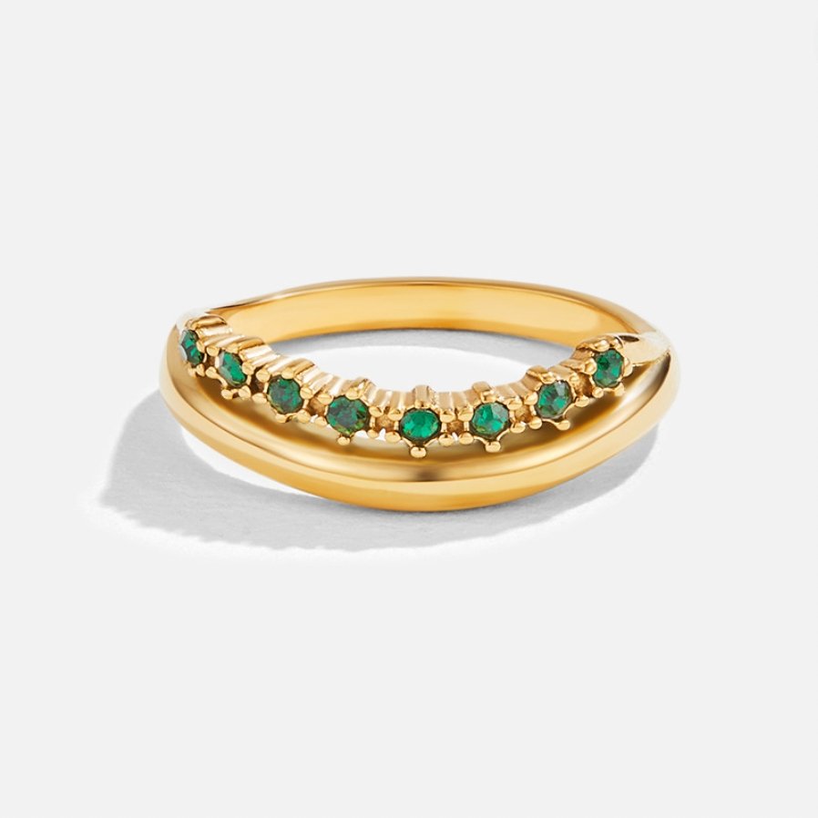 Adeline Emerald Layered Ring