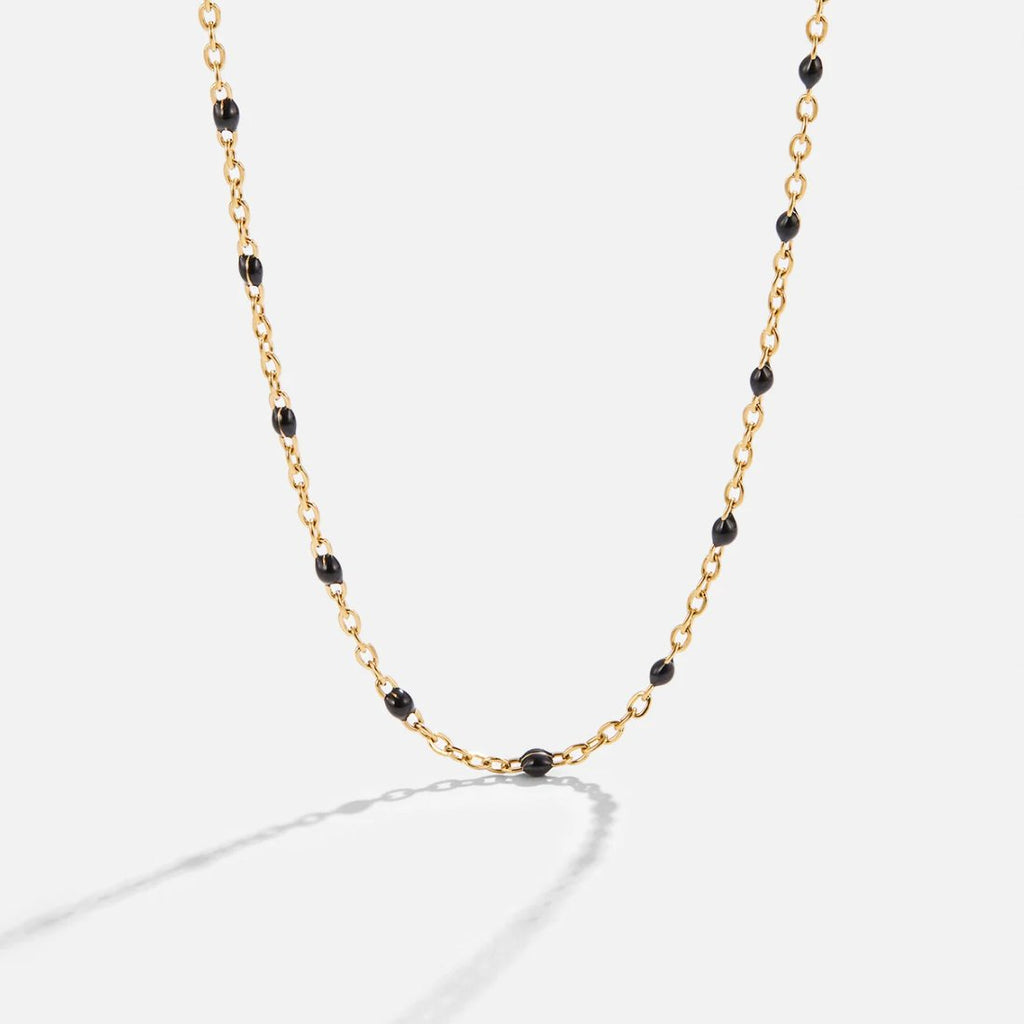 Black Beaded Necklace
