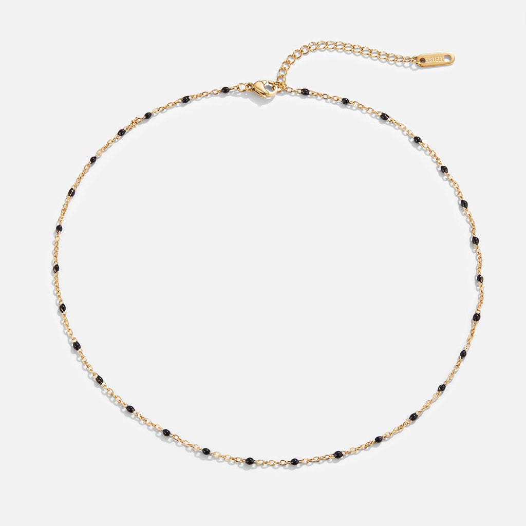 Black Beaded Necklace