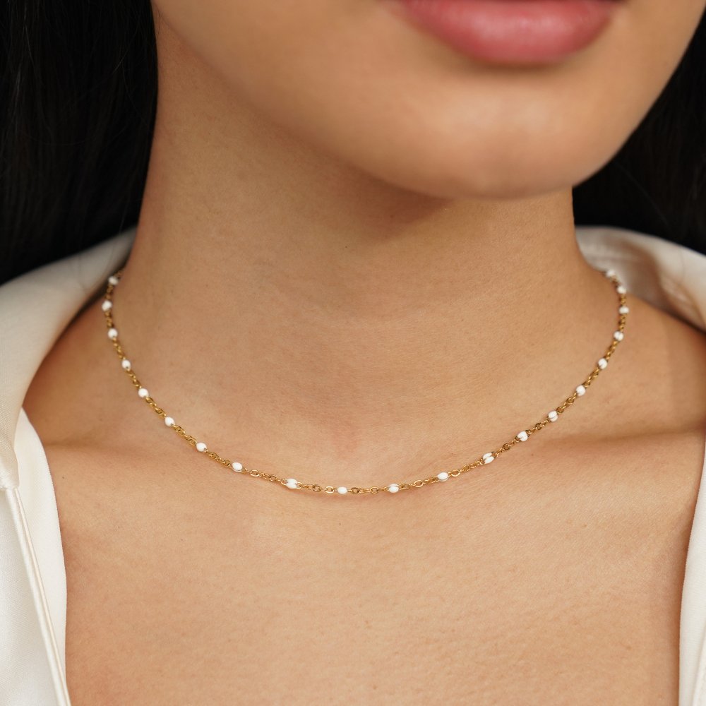 The White Beaded Necklace