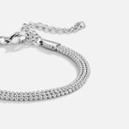 Silver Beaded Chain Bracelet
