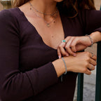 Silver Beaded Chain Bracelet
