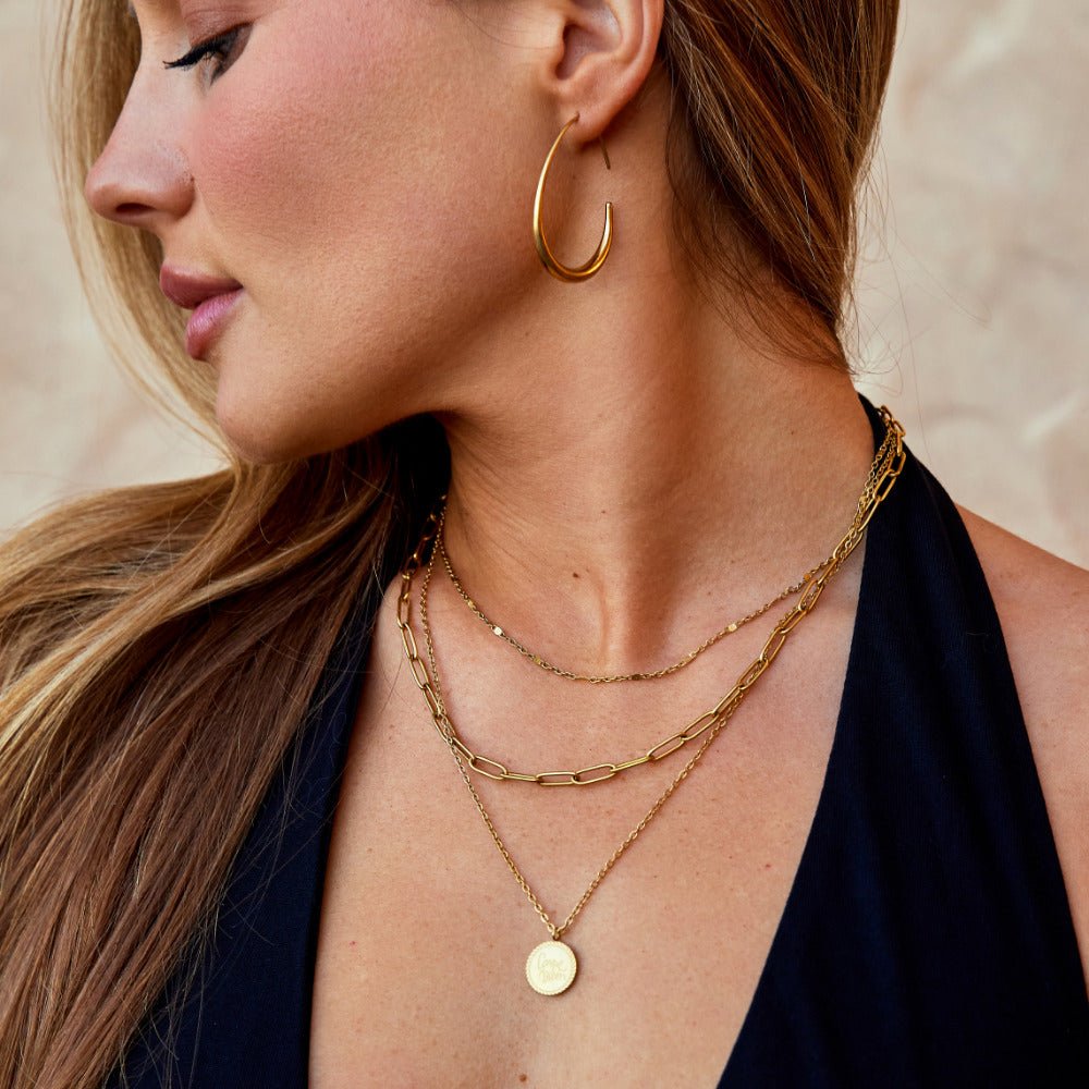 Daphne Gold Hoop Earrings