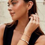 White Sky Gold Bracelet