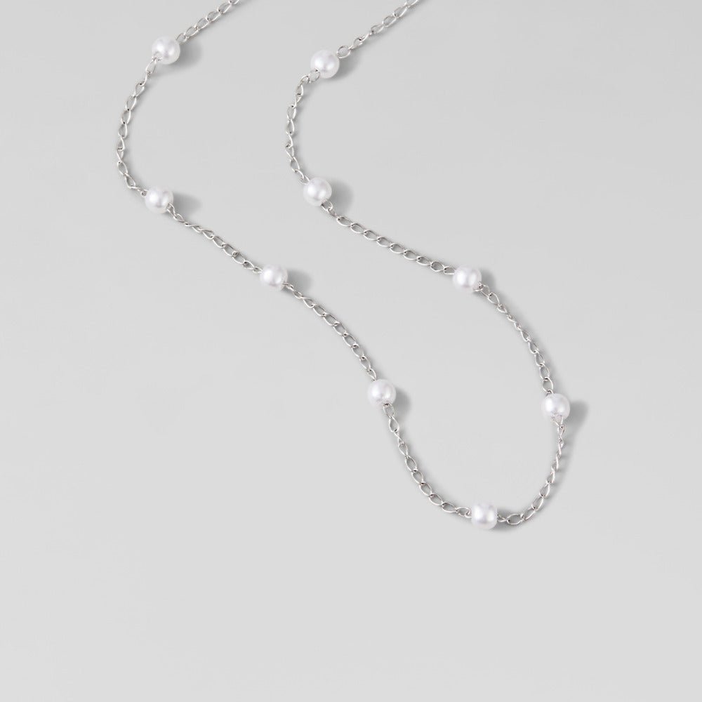 Zora Pearl Silver Necklace