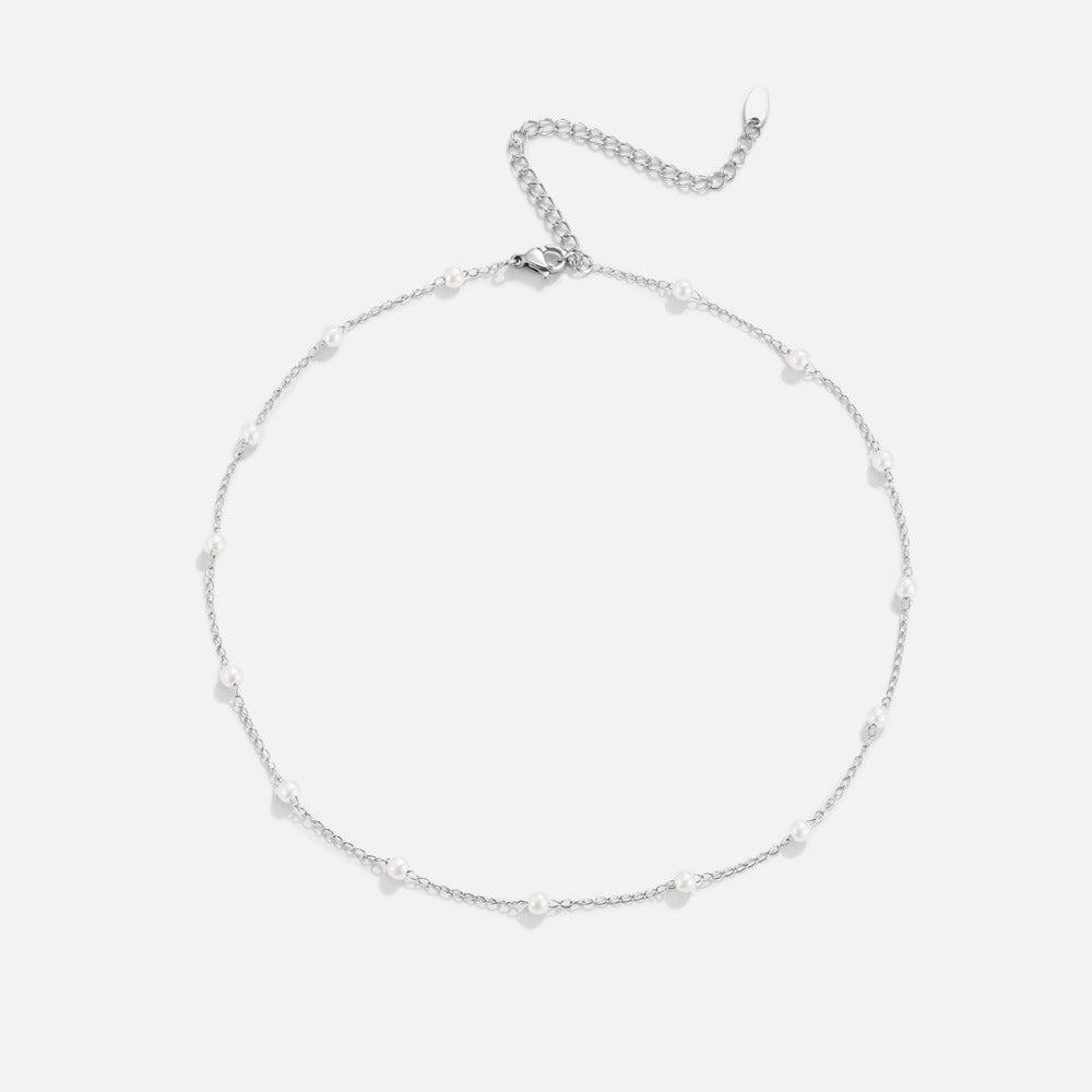 Zora Pearl Silver Necklace