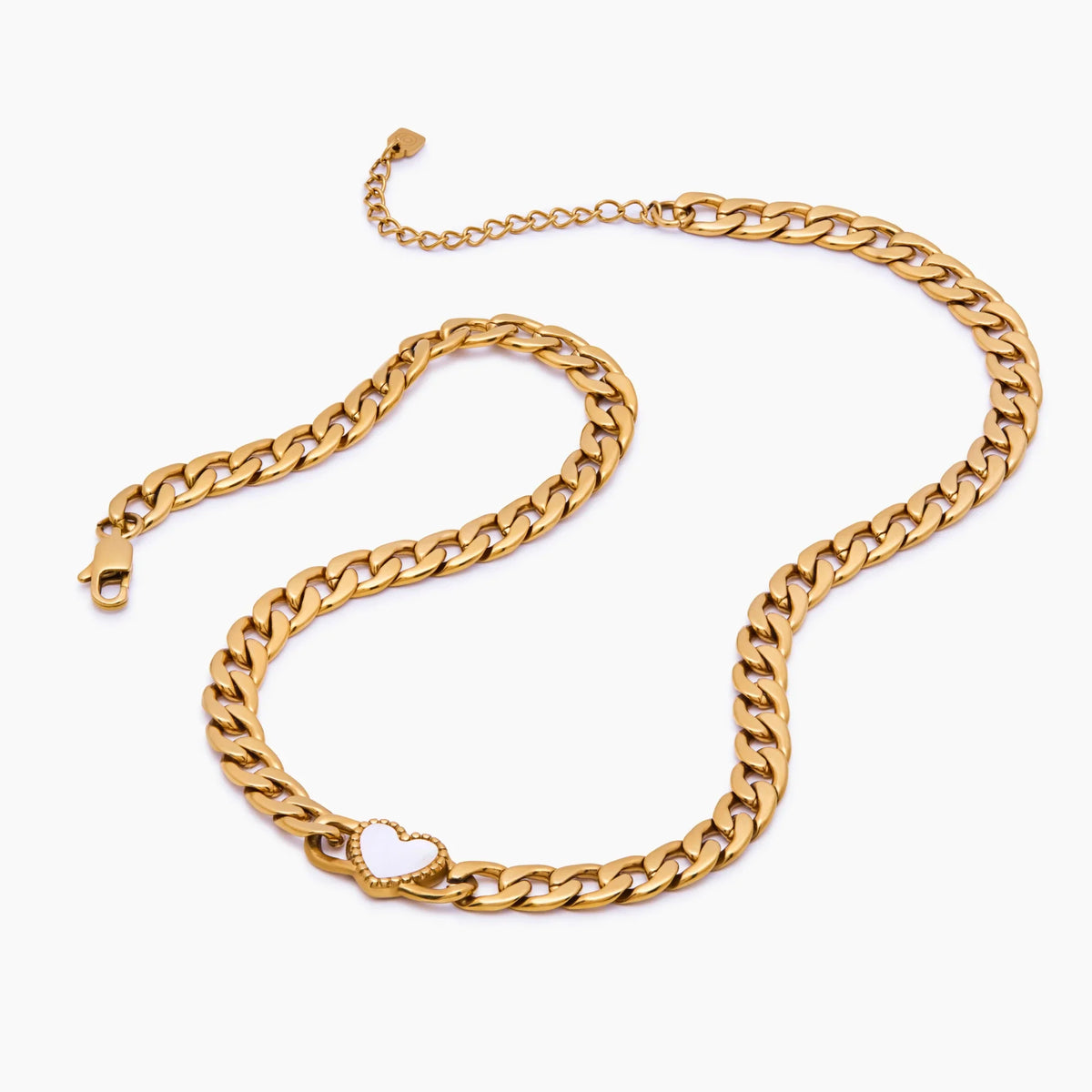 Collier chaîne à maille gourmette Ember Heart