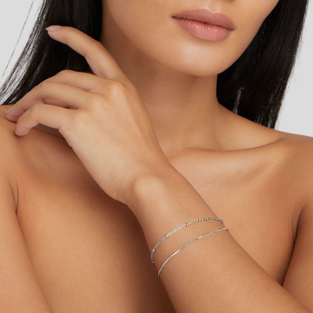 La Sorelle Silver Layered Bracelet