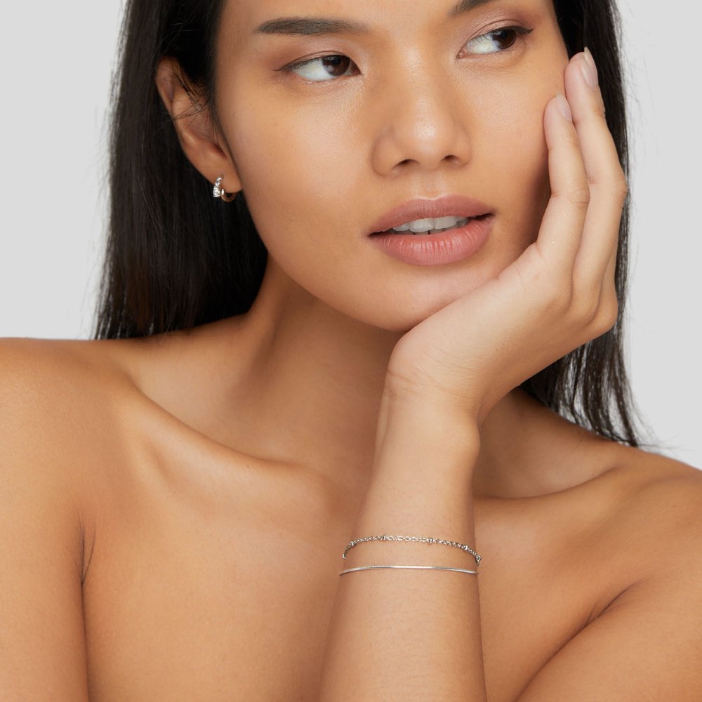 La Sorelle Silver Layered Bracelet