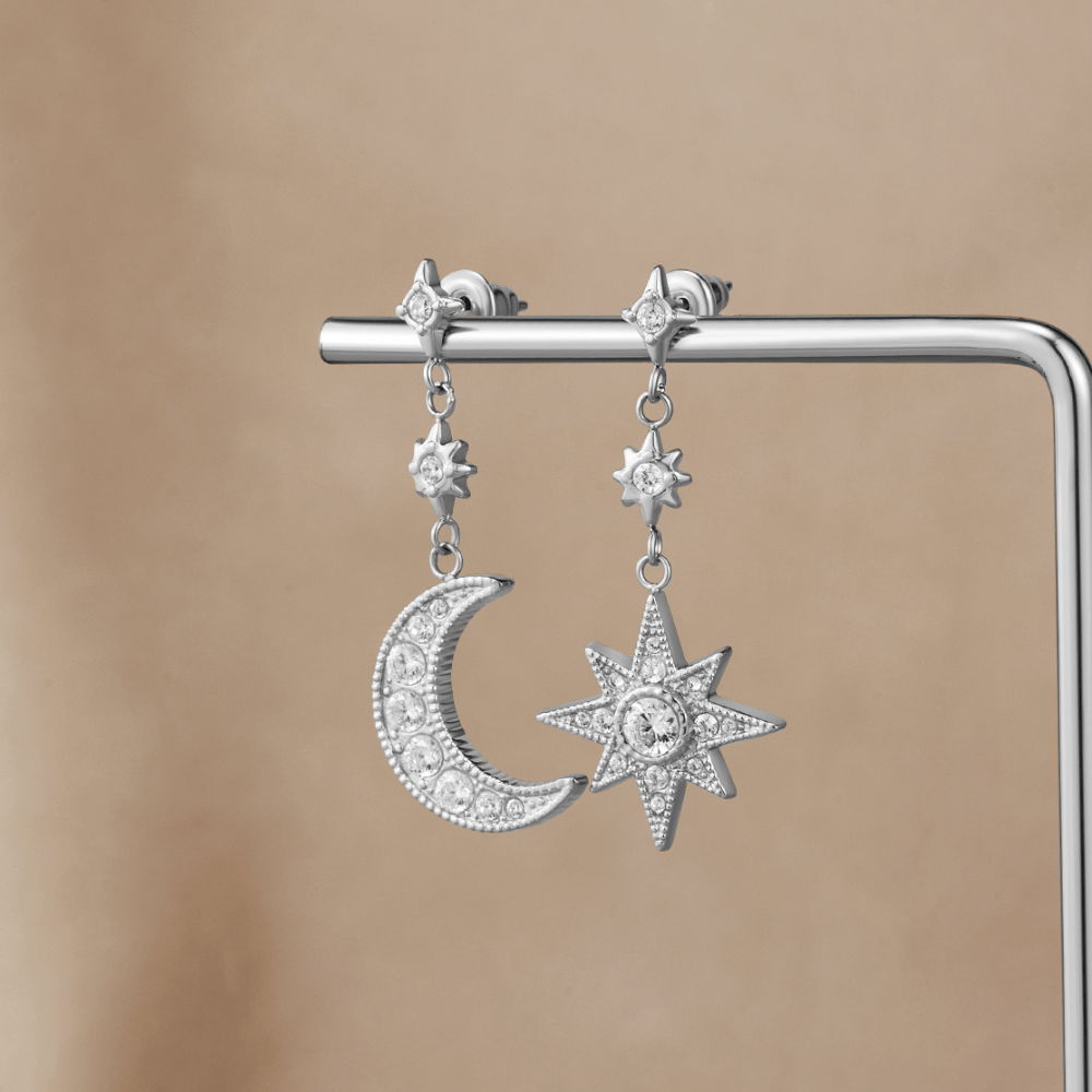 Silver Night Earrings