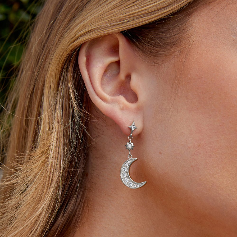 Silver Night Earrings