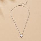The Silver White Clover Necklace