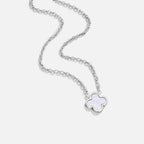 The Silver White Clover Necklace