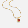 Squared Birthstone Necklace