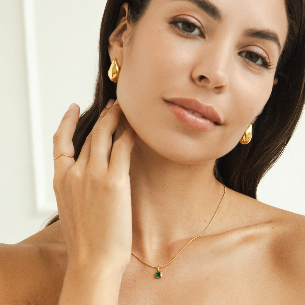Squared Birthstone Necklace