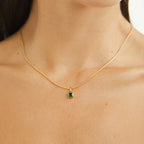 Squared Birthstone Necklace