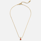 Squared Birthstone Necklace