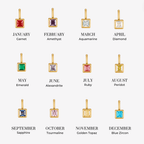 Squared Birthstone Necklace