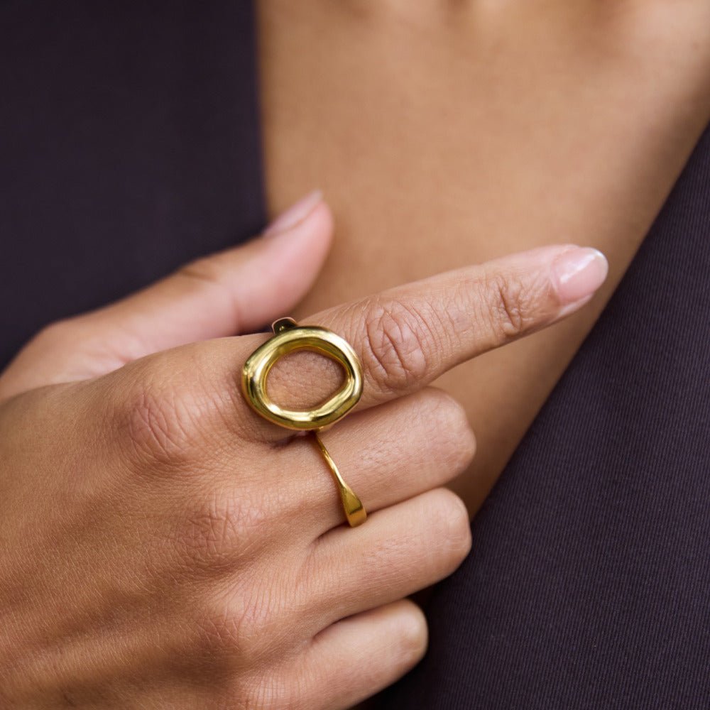 Alina Melted Gold Ring