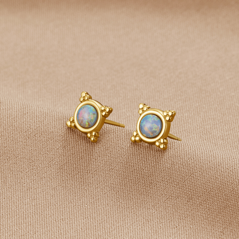 Vintage Blue Stud Earrings