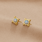Vintage Blue Stud Earrings