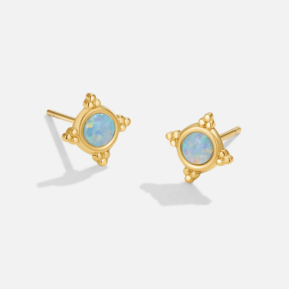 Vintage Blue Stud Earrings