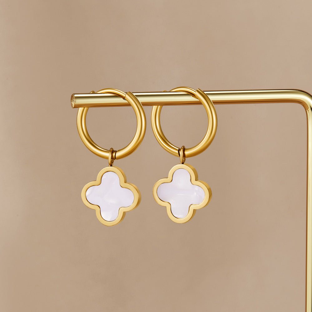 The White Clover Hoop Earrings