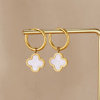 The White Clover Hoop Earrings