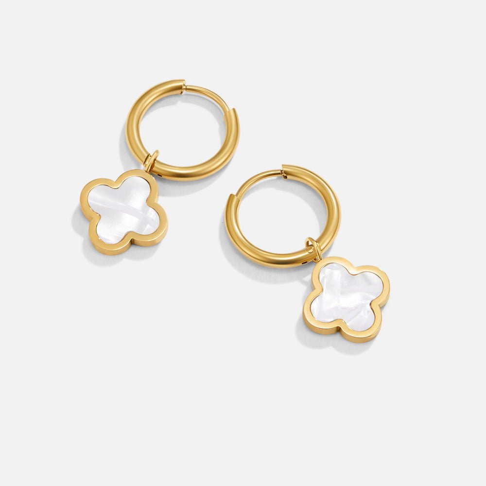 The White Clover Hoop Earrings
