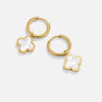 The White Clover Hoop Earrings