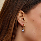 The White Clover Hoop Earrings