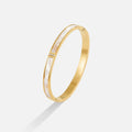 White Sky Gold Bangle