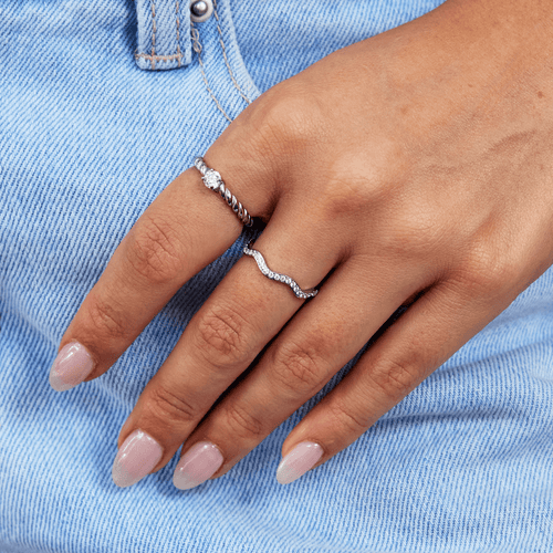 Anais Silver Wave Ring